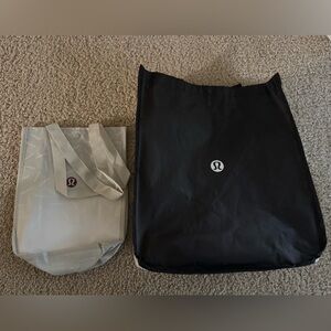 Lululemon reusable Black and Gray Tote Bags